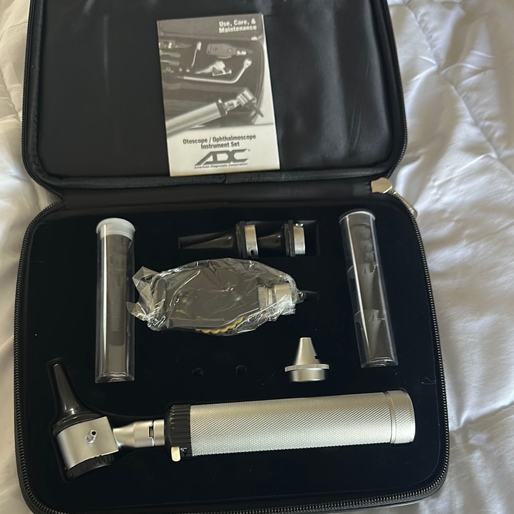 ADC Otoscope Ophthalmoscope Set in Black Case